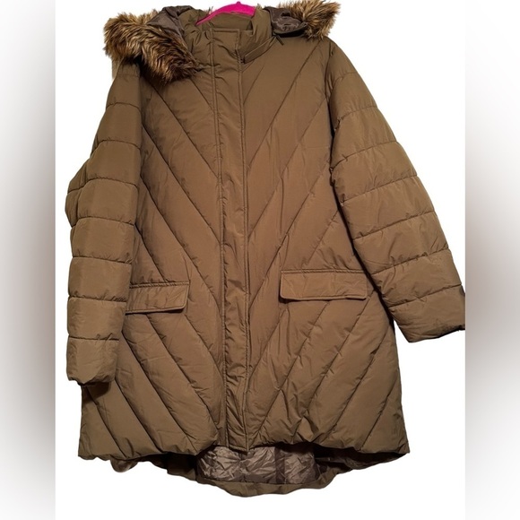 Maurices Faux Fur Hood Puffer Jacket 3X - Picture 3 of 7